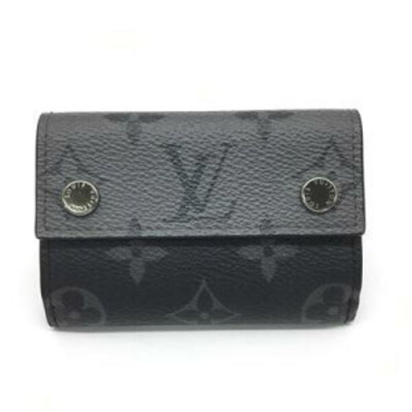 Louis Vuitton Discovery Wallet Monogram Eclipse Black Trifold - Picture 1 of 7